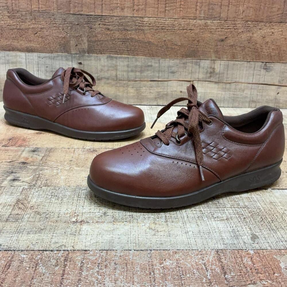 SAS Shoes Womens Size 10 N 41 Brown Leather Lace Up Walking Comfort Sneaker